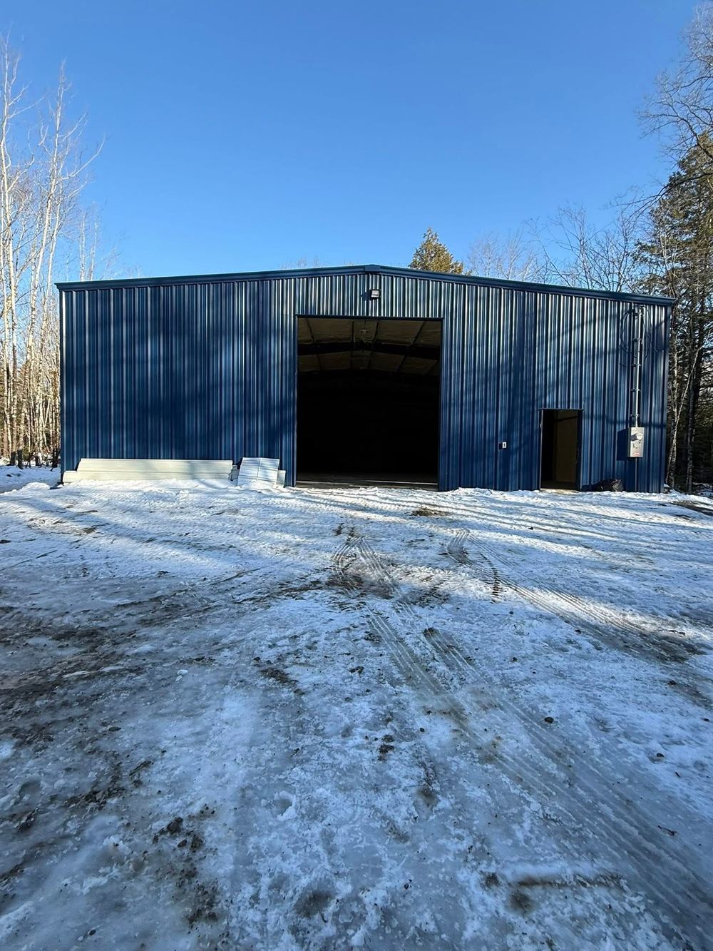 Completed metal building